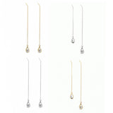 Lange Druppel-Strass-Oorbellen – Isalyn