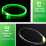 GlowSafe LED-Hondhalsband – Oplaadbaar USB-veiligheidslicht