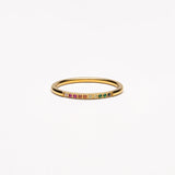 Gouden Ring met Kleurrijke Stenen – Solene