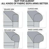 Stretch Armleuninghoezen – Spandex Hoezen voor Stoelen & Fauteuils, Set van 2, Bordeaux