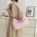 Gepolsterde Ballerina Extra Grote Puffer Tote Crossbody Gepolsterde Schoudertas