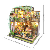 DIY Miniatuur Kas-Huis met Verlichting – Handgemaakte 3D Puzzel voor Creatieve Decoratie