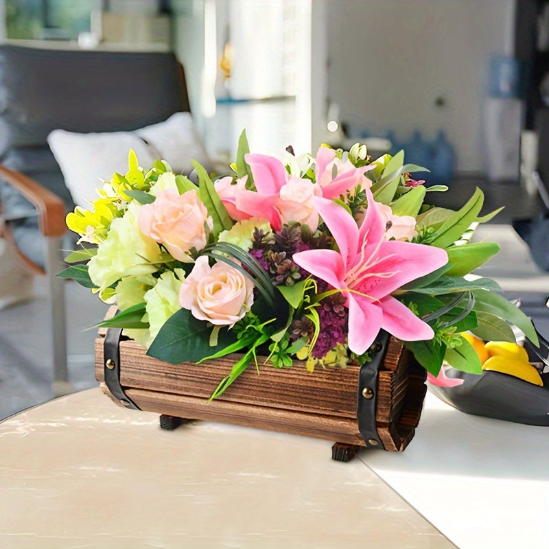 Vintage Houten Bloembak Set – Stoere Eyecatcher voor Binnen en Buiten