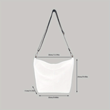 Brede Geometrische Tas – Grote Capaciteit Crossbody met Retro Vibe