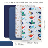 Zachte Dierenprint Wieg Lakens – 4-Delige Set voor Comfort en Stijl in de Babykamer