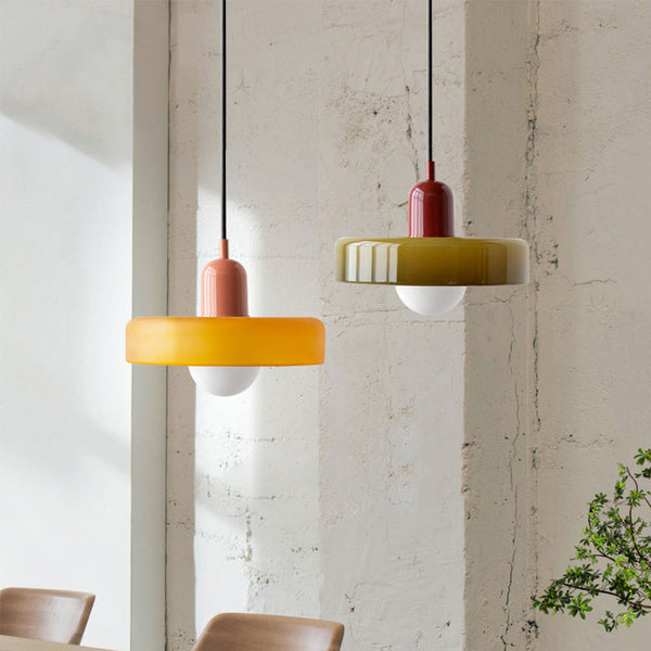 ColorLoop Pendant – Kunstzinnige Bauhaus Hanglamp met Warm Licht