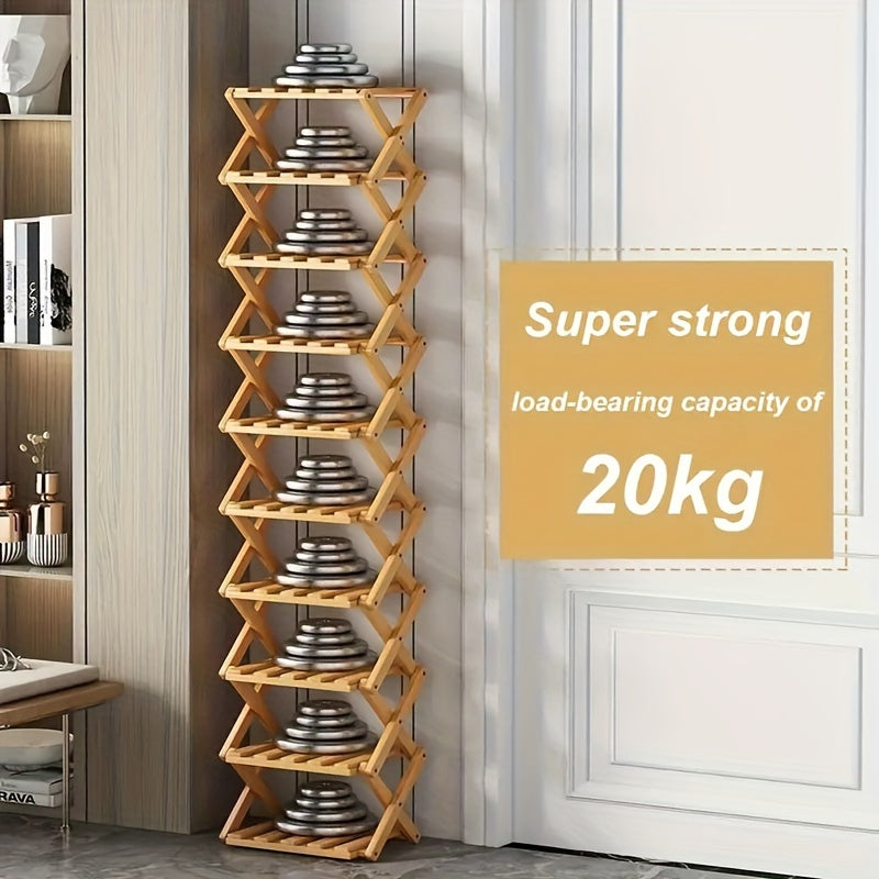 Slimme Bamboe Schoenenrek – Compact en Praktisch voor Elke Entree