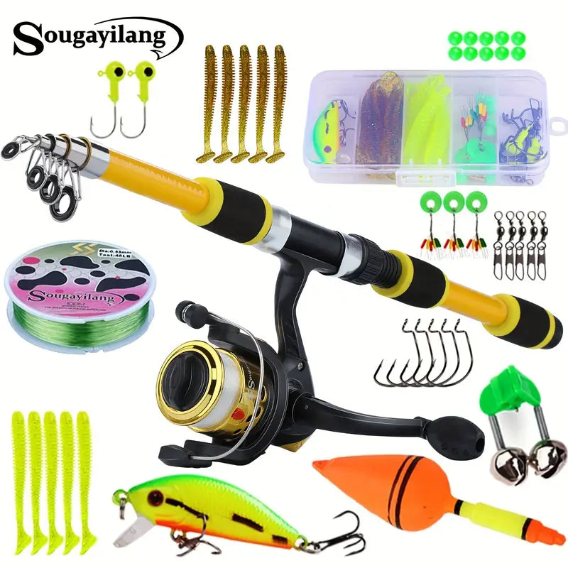 1,8m Telescopische Hengelset met Spinning Reel en Complete Accessoires