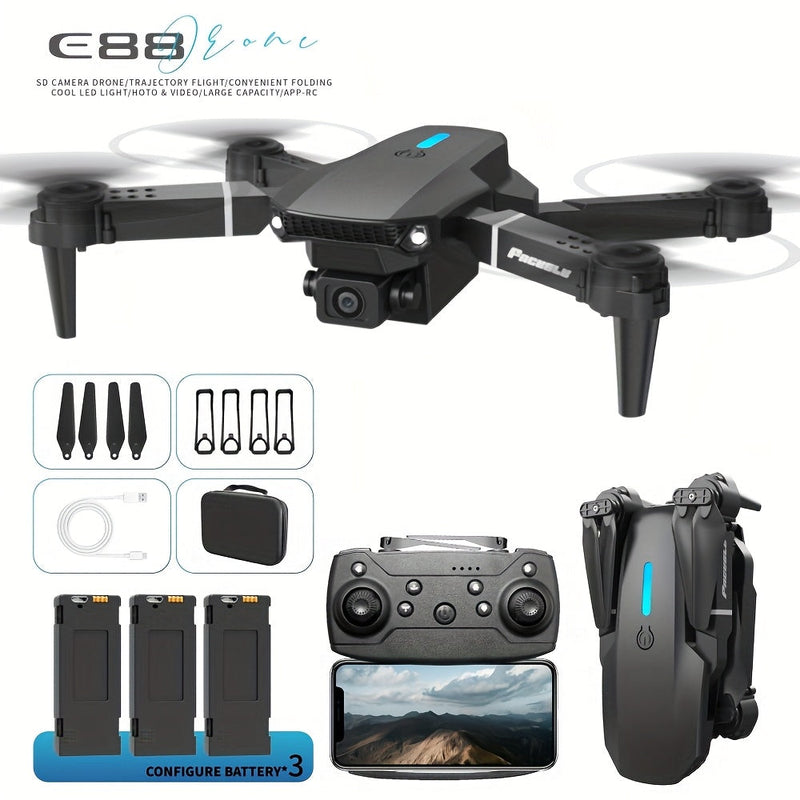 E88 Drone met Dubbele Camera – Opvouwbare Quadcopter met Hoogtehouder