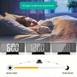 Digitale Spiegel Wekker met Projectie – Groot LED Display en Multifunctionele Alarmfunctie