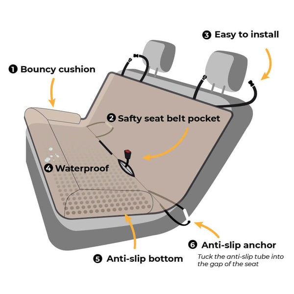 Comfortabele hondenautostoelbed - RoadPaw