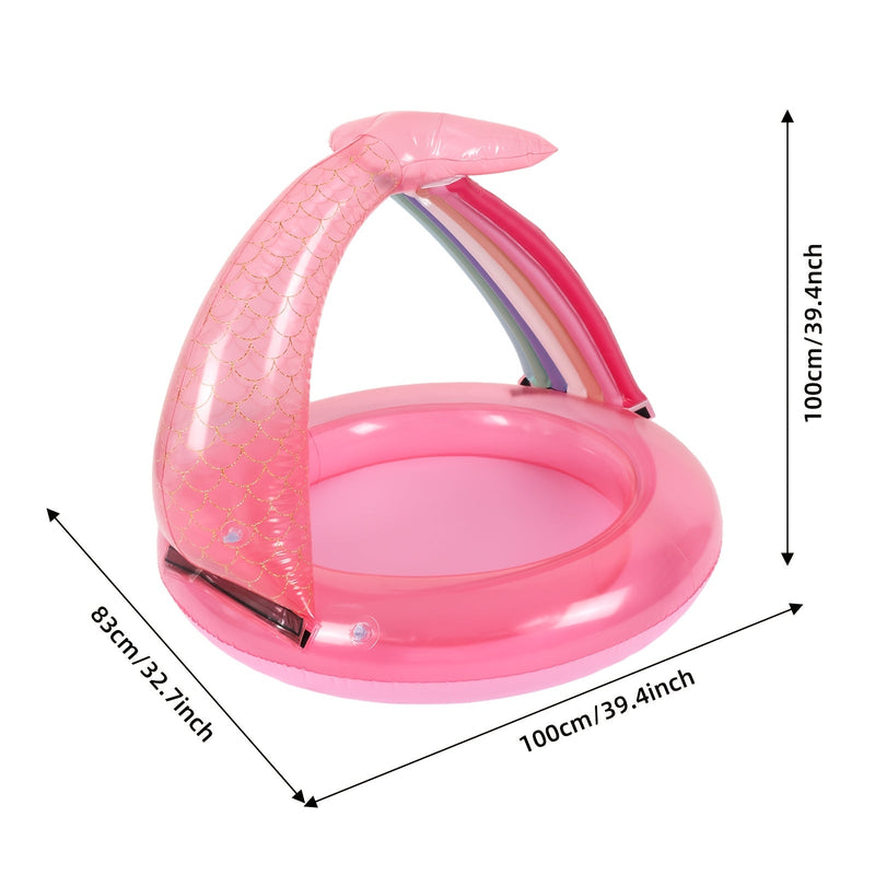 Opblaasbaar Dinosaurussen Zwembad voor Baby's – Met Zonnenscherm & Speelse Ontwerp