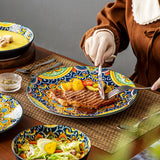 24-delige Diner Set – Steengoed in Bohemien Stijl
