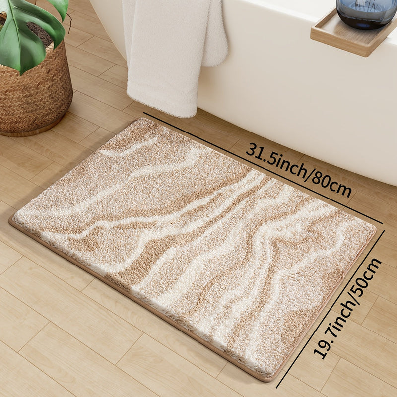 Fluffy Flocking Badmat – Absorberend en Zacht voor Badkamer of Keuken