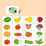Educatieve Puzzelset voor Kinderen – 16 Stuks met Leuke Beelden van Beroepen, Voertuigen en Groenten