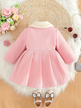 Lotte Winterjas voor kinderen - Elegant met Strik en Pluche Kraag voor Koude Dagen