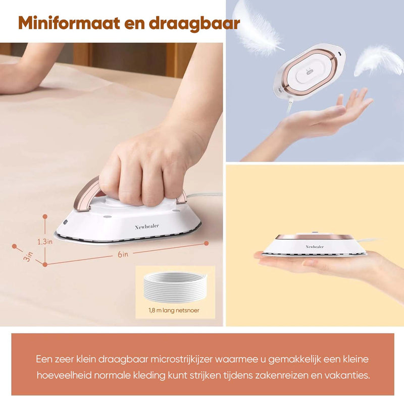 TravelPress - Reisstrijkijzer met Dubbele Spanning