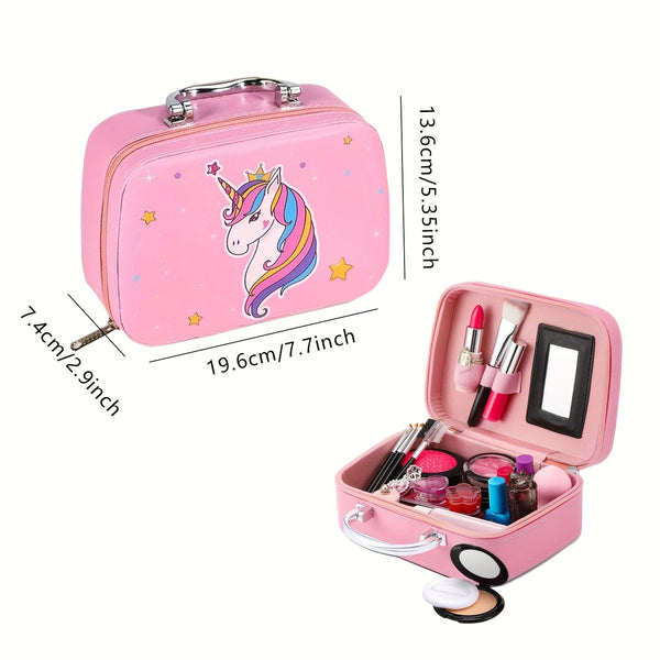 Deluxe Eenhoorn Make-up Tas – Echte Cosmetica en Accessoires voor Meisjes