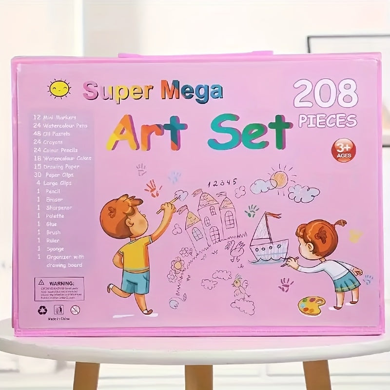 Compleet 208-delige Kunstset – Professionele Kwaliteit voor Jonge Creators