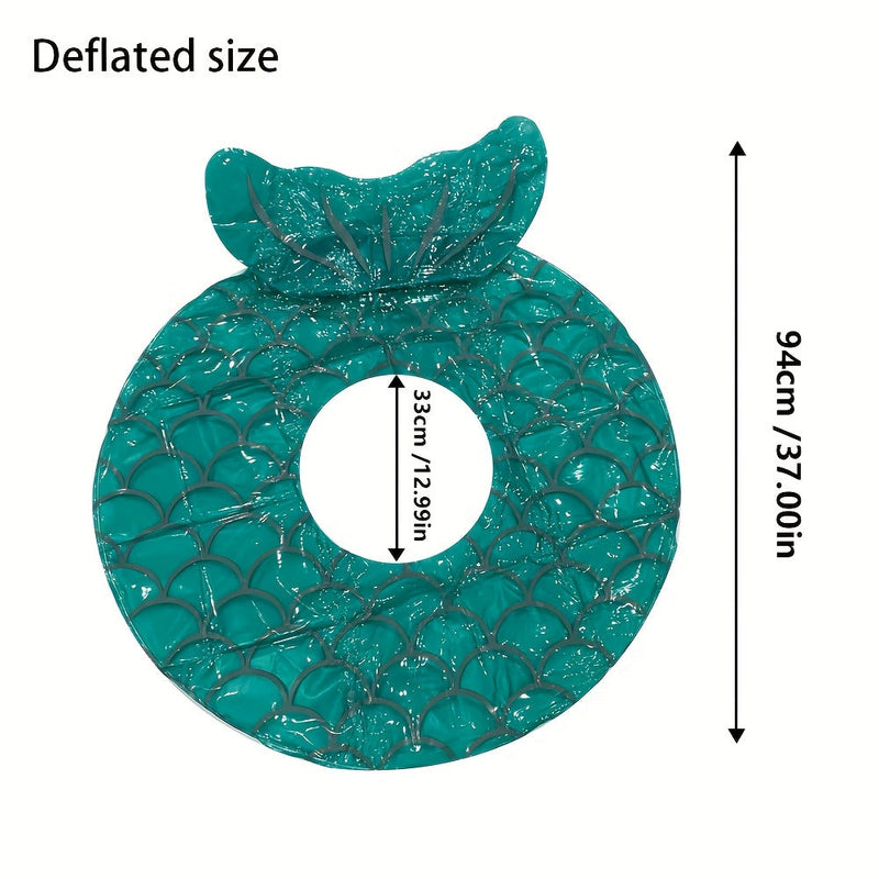 Opblaasbare Zwembad Float in Zeemeermin Schaal – Ergonomisch Ontwerp met Kussen