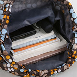 Geometrische Nylon Rugzak met Koordsluiting – Perfect voor Reizen en Sportieve Activiteiten