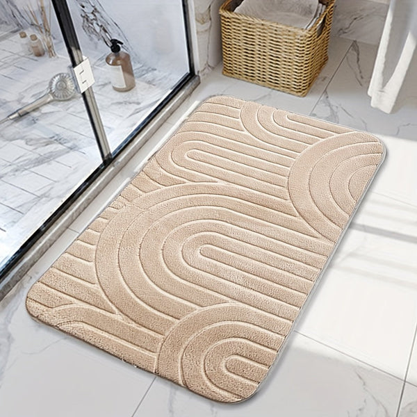 Geometrische Antislip Badkamermat – Comfortabel en Stijlvol voor jouw Badkamer