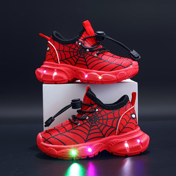 SpinnenWeb LED Sneakers - Stralende Avonturen voor Kinderen