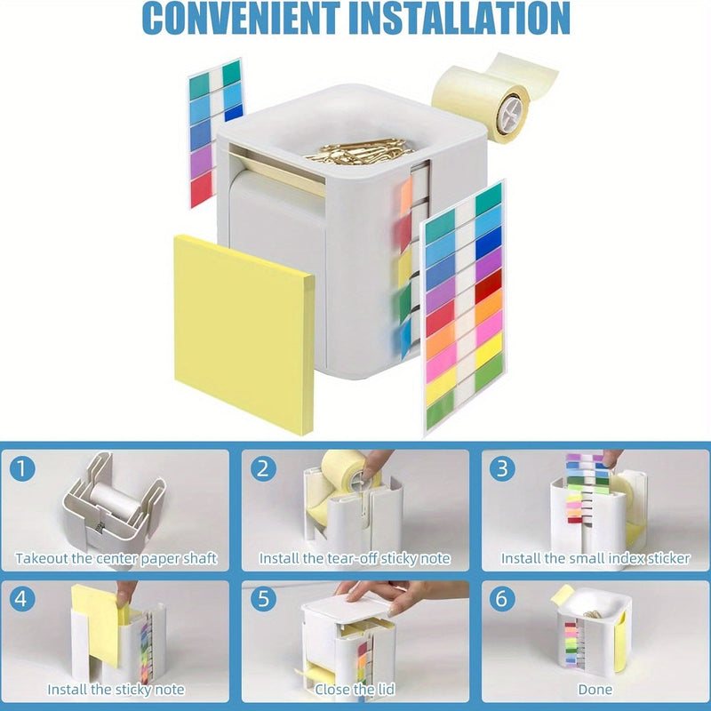 SmartCube Notitiedispenser – Alles-in-één Organisatie voor op je Bureau