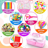 Complete Knutselset voor Kinderen – Creatieve Set met Stickers, Stokken, Veren en Meer