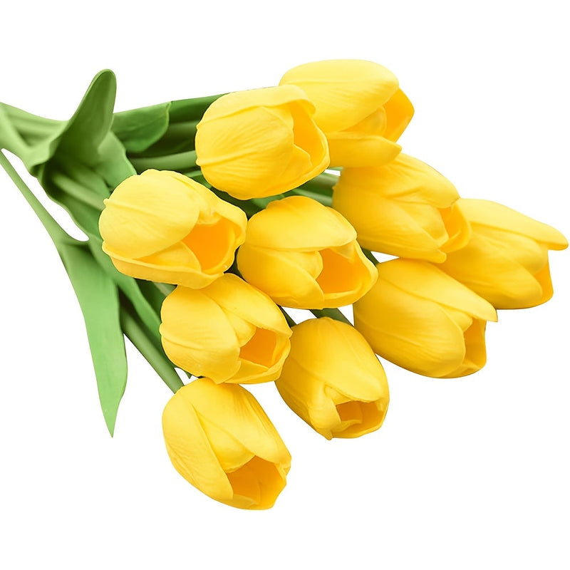 Set van 10 Kunstmatige Witte Tulpen – Perfect voor Bruiloften, Fotografie en Interieurdecoratie