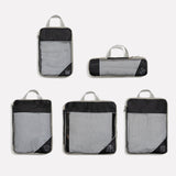 Compressie Reisorganisers | Slimme Inpakoplossing | Ruimtebesparende Bagage Cubes | Perfect Voor Vakanties & Zakenreizen | 5-delige Set | Lichtgewicht & Duurzaam | Maximale Ruimtebesparing | Avontuurlijke Reiskompanen