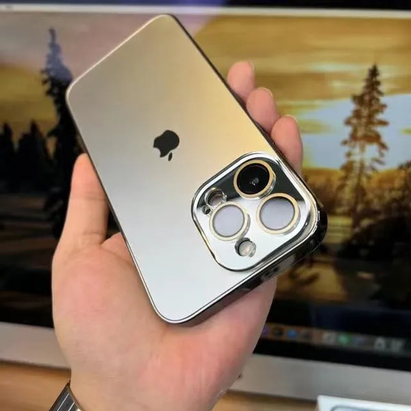 Elico Gelakt Mat Acryl Gehärtetes Glas iPhone Beschermhoes