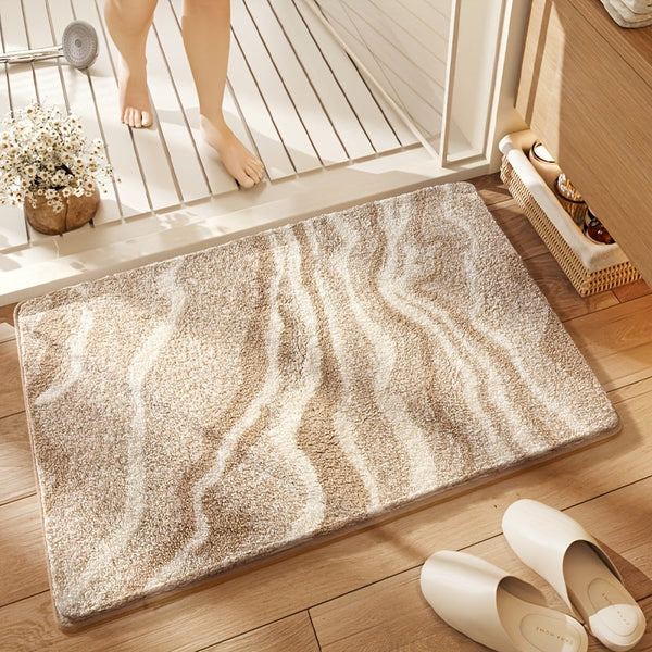 Fluffy Flocking Badmat – Absorberend en Zacht voor Badkamer of Keuken