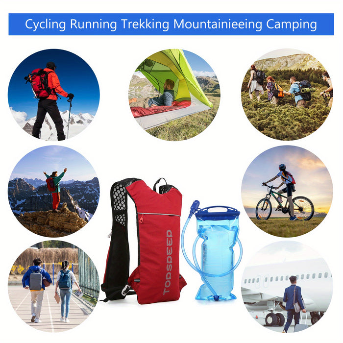 HydroFlow Sport Rugzak – 2L Hydratatiepack voor Hardlopen, Fietsen & Hiking | Lichtgewicht & Comfortabel