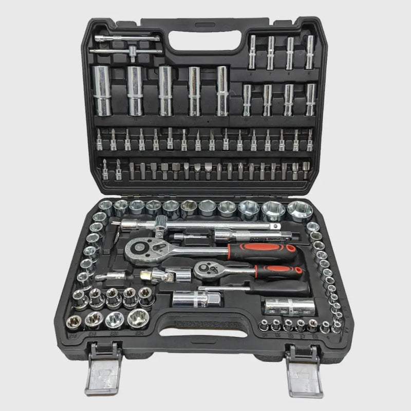 108-delig ratelsleutelset van chroom-vanadium – TorqueMaster
