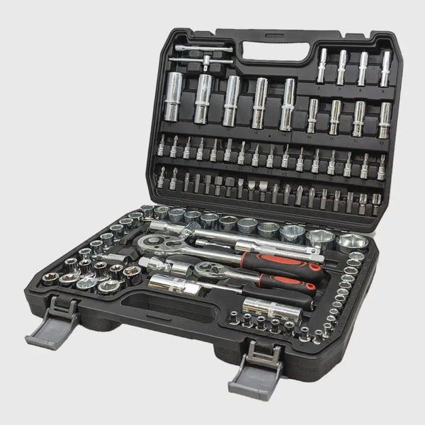 108-delig ratelsleutelset van chroom-vanadium – TorqueMaster