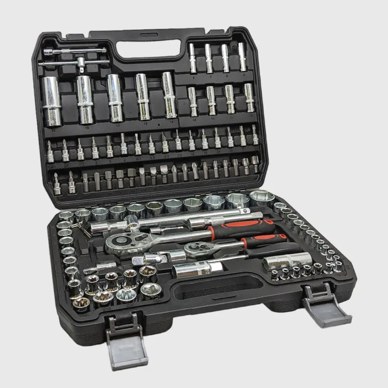 108-delig ratelsleutelset van chroom-vanadium – TorqueMaster