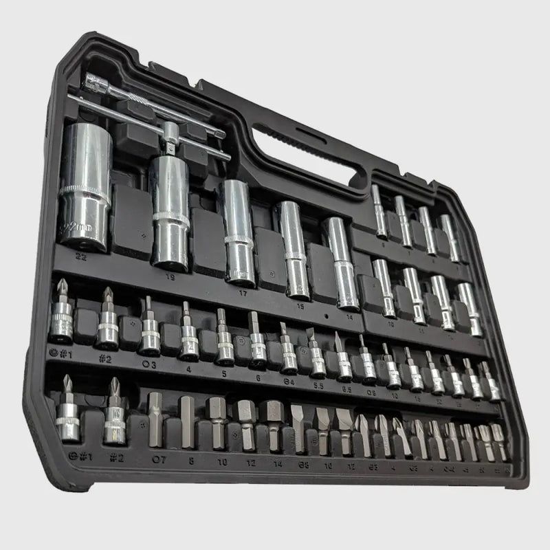 108-delig ratelsleutelset van chroom-vanadium – TorqueMaster