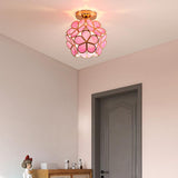 Artistieke Glas-Plafondlamp met Bloemenpatroon - FlowerHall