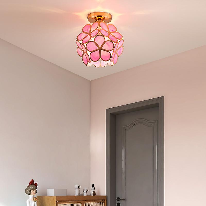 Artistieke Glas-Plafondlamp met Bloemenpatroon - FlowerHall