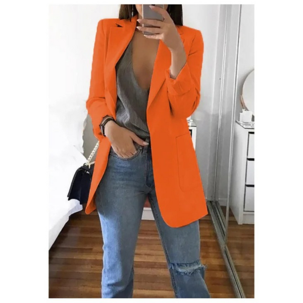 Elegante lange damesblazer voor elke gelegenheid