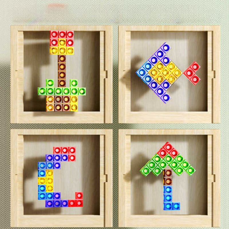 Ecoblock Tetris Bord – Houten Puzzelspel voor Kinderen en Volwassenen – Duurzaam Breintrainingsplezier