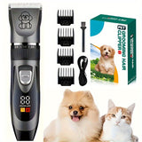 Draadloze Huisdiertrimmer – USB Oplaadbaar en Stil voor Honden en Katten