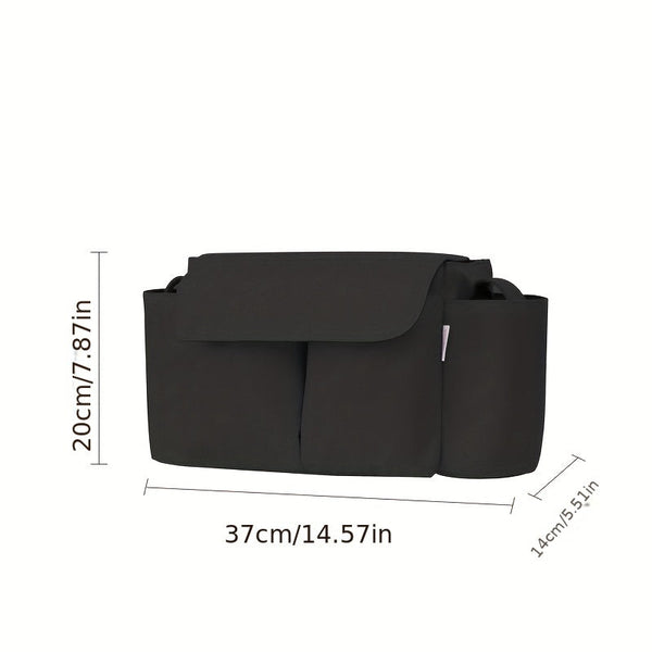 Multifunctionele Stroller Tas – Grote Capaciteit, Waterdichte Hangtas met Vakken voor Essentiële Babyspullen