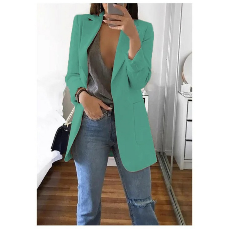 Elegante lange damesblazer voor elke gelegenheid