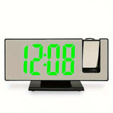 Digitale Spiegel Wekker met Projectie – Groot LED Display en Multifunctionele Alarmfunctie