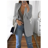 Elegante lange damesblazer voor elke gelegenheid