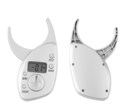 Digitale lichaamsvetmeter, huidplooimeter, LCD-display, analyser, meetlint, slankheidsweegschaal, gewichtsverlies, antislip handvat
