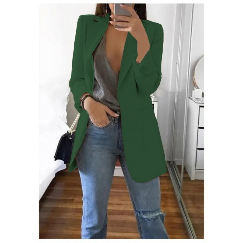 Elegante lange damesblazer voor elke gelegenheid