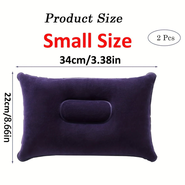 Opblaasbare Kussens voor Camping en Reizen - Set van 2 Zachte, Draagbare Kussens